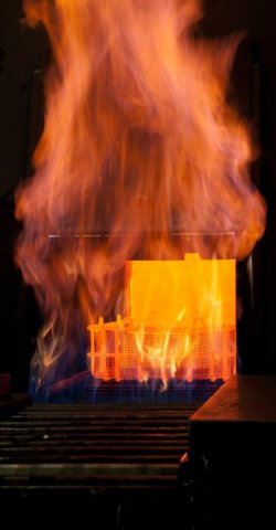 Furnace door flames pic