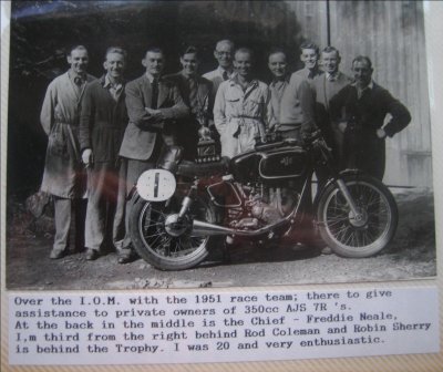 PPaul with the 1951 TT support team