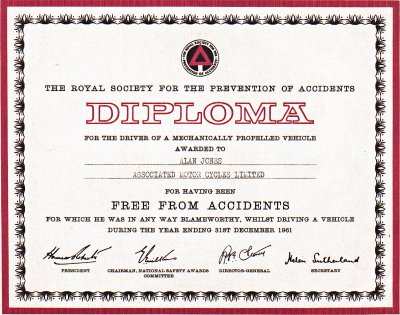 Accident free diploma pic
