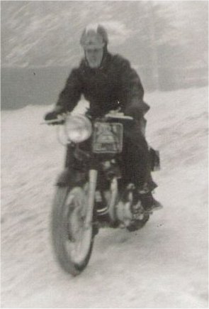 Brian Slark riding on snow pic