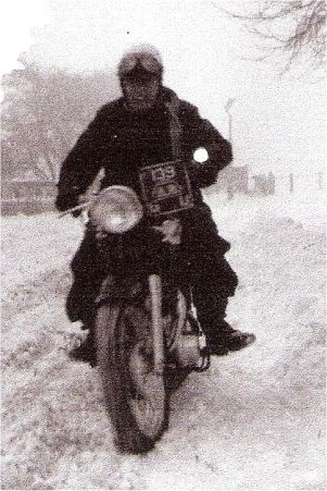 Jim Walby riding on snow pic