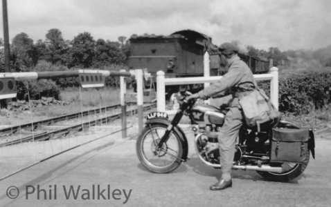 John Walkley at level crossing pic